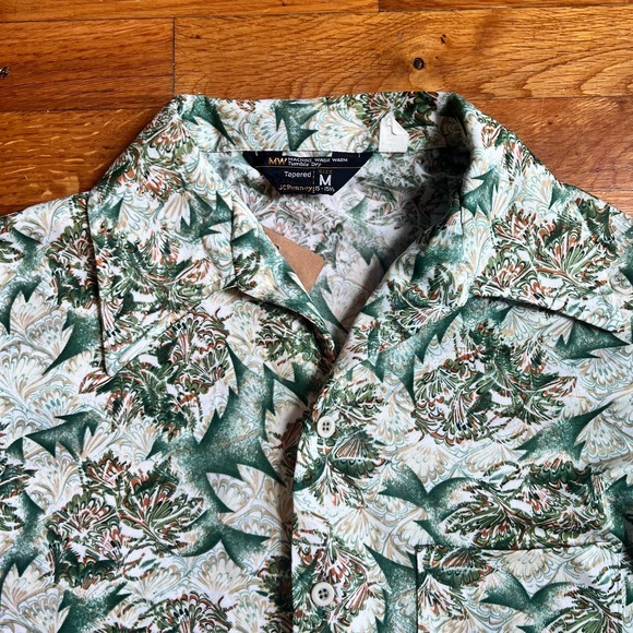 Vintage 1970s J.C.Penney Patterned Button Up - Picture 4 of 7